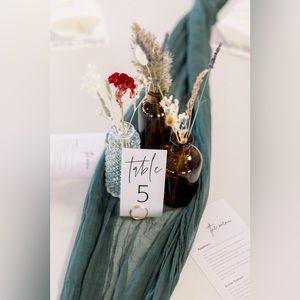 Dark Olive Cheesecloth Table Runner